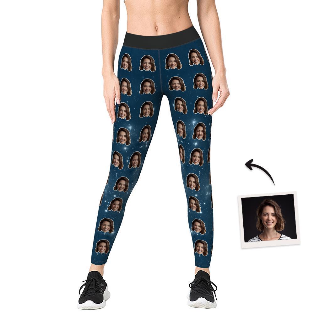 Women's Yoga gym pants Custom Face Leggings - MyFaceBoxerUK