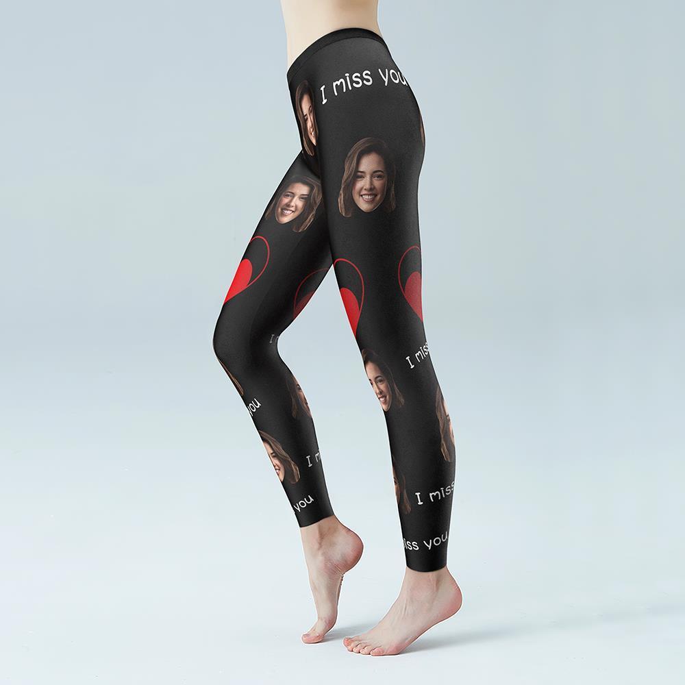 Women's Yoga gym pants Custom Face Leggings	 - MyFaceBoxerUK