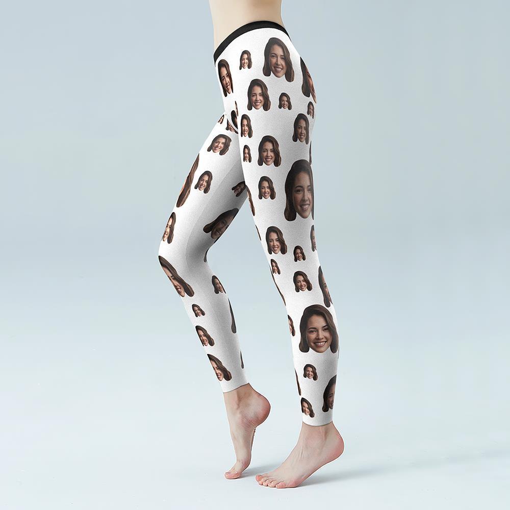 Women's Yoga gym pants Custom Face Leggings - MyFaceBoxerUK