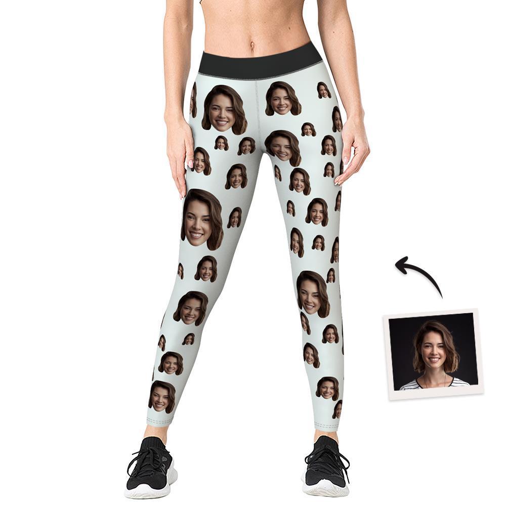 Women's Yoga gym pants Custom Face Leggings - MyFaceBoxerUK