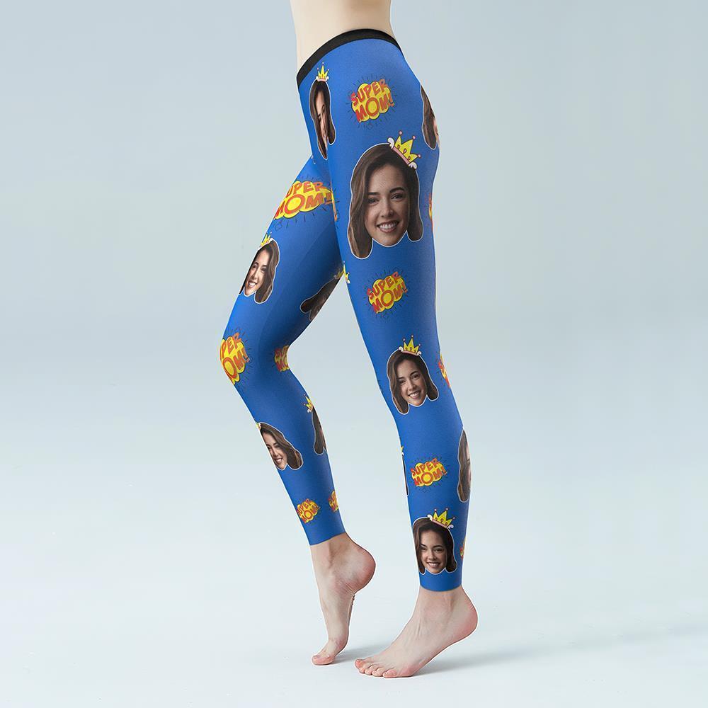 Women's Yoga gym pants Custom Face Leggings - MyFaceBoxerUK