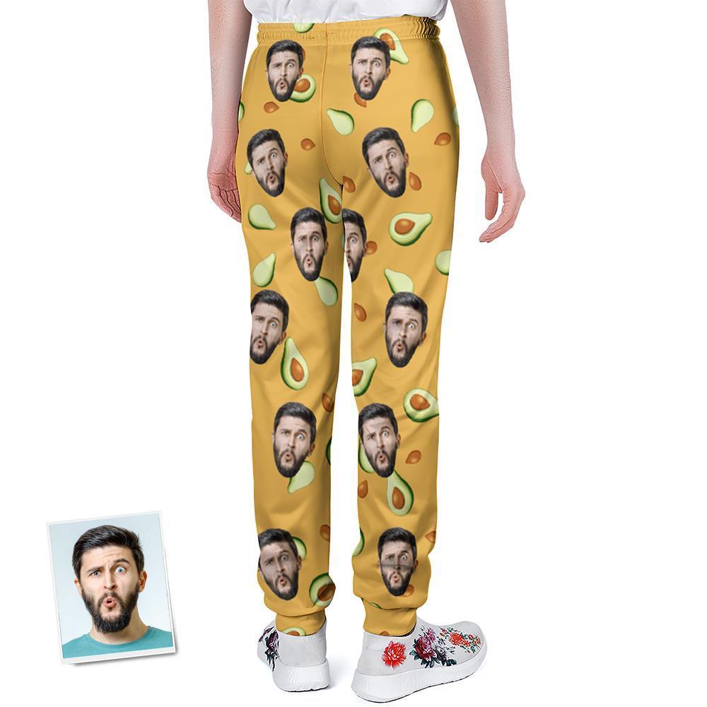 Custom Face Sweatpants Personalized Unisex Joggers Avocado Design - MyFaceBoxerUK