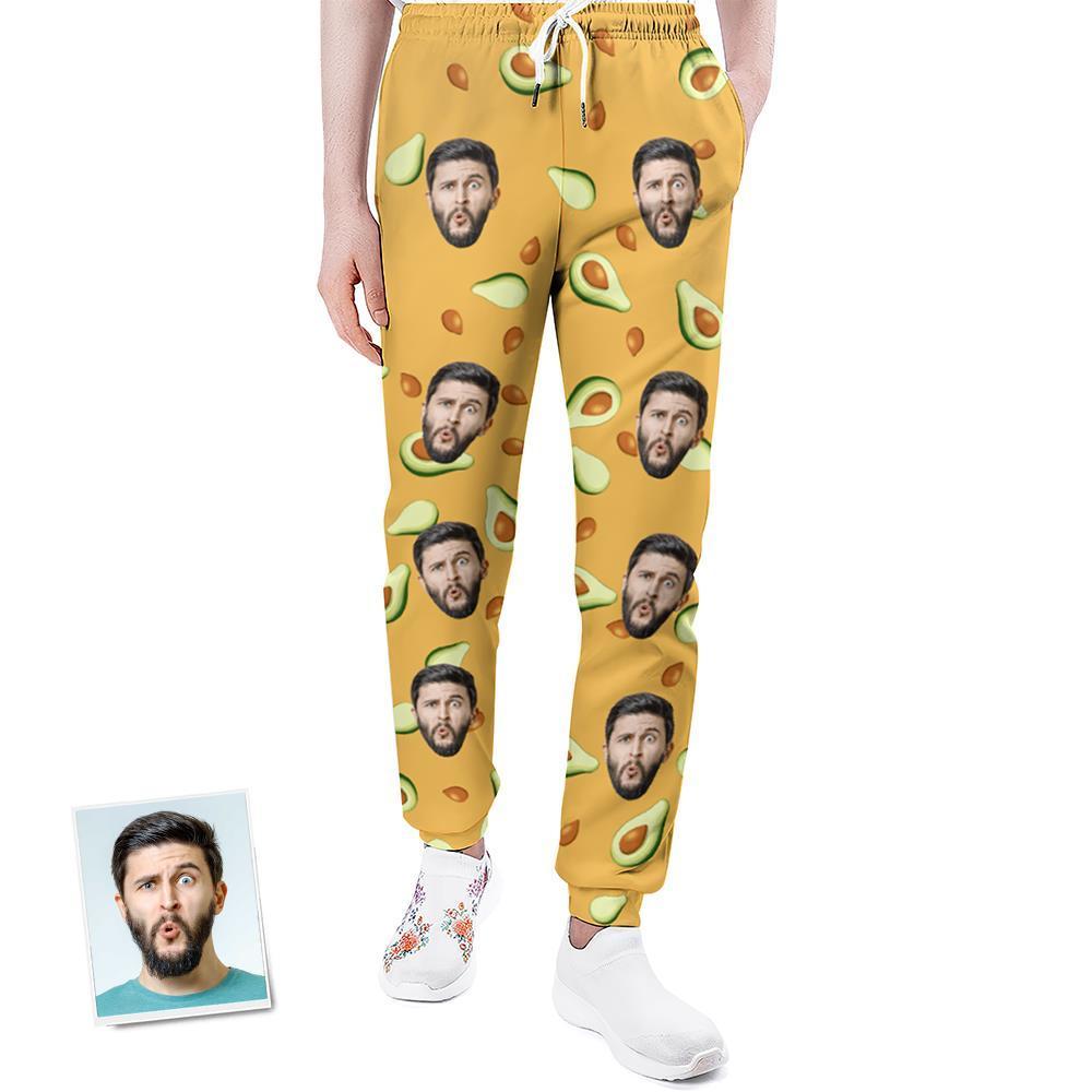 Custom Face Sweatpants Personalized Unisex Joggers Avocado Design - MyFaceBoxerUK
