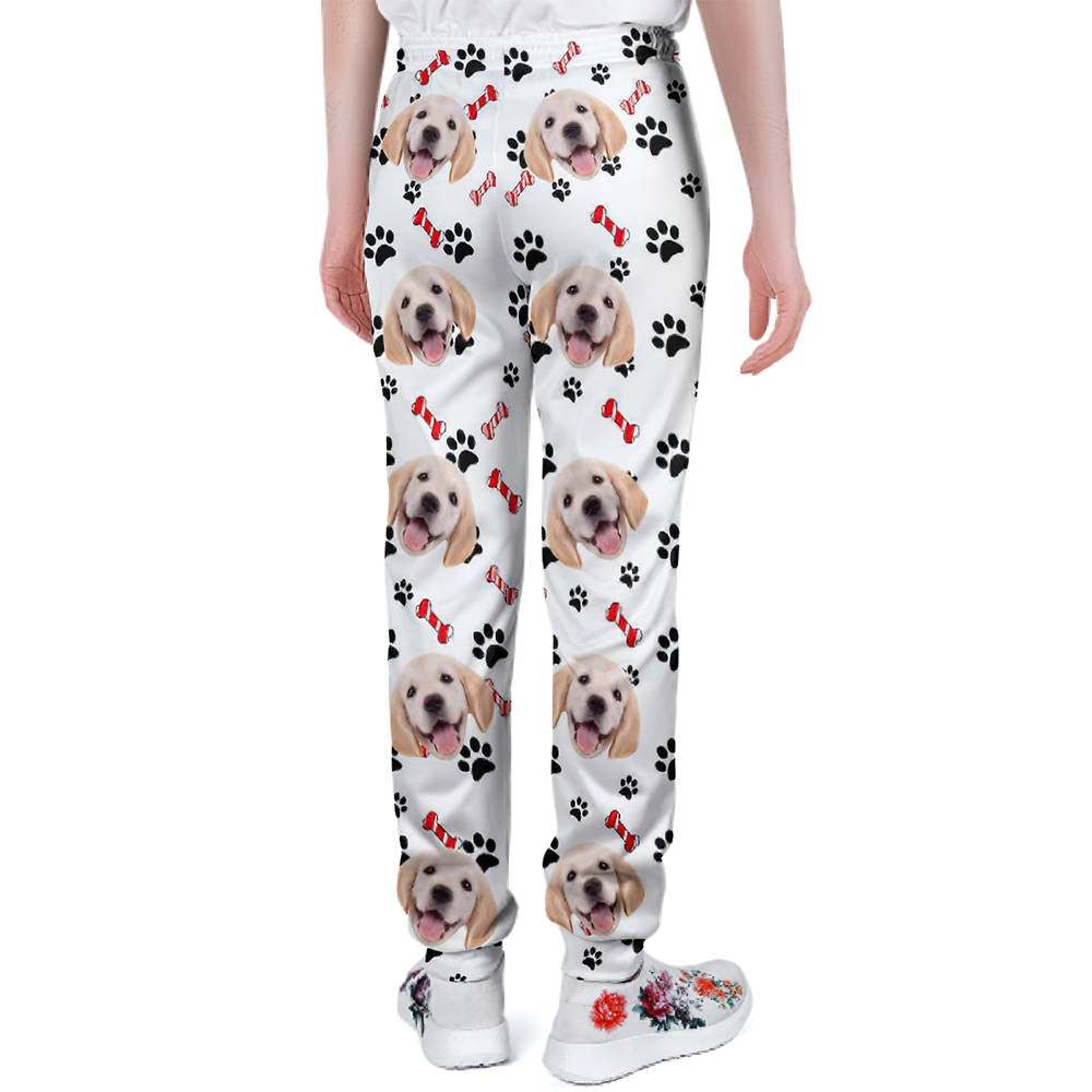 Custom Dog Face Sweatpants Unisex Joggers Gift For Pet Lovers - MyFaceBoxerUK
