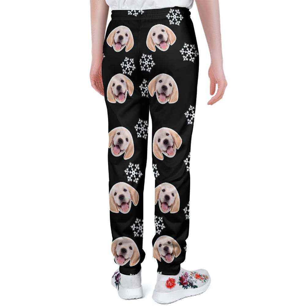 Custom Dog Face Christmas Sweatpants Unisex Joggers - MyFaceBoxerUK