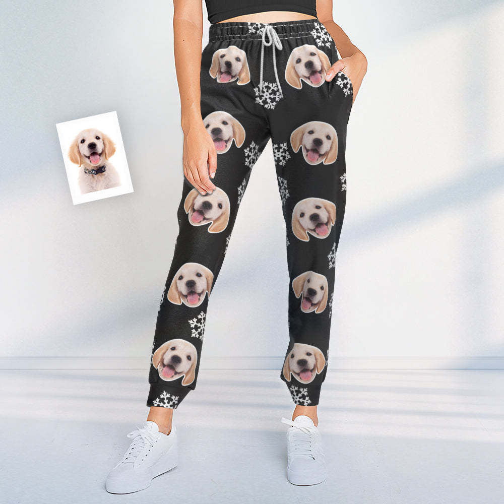Custom Dog Face Christmas Sweatpants Unisex Joggers - MyFaceBoxerUK