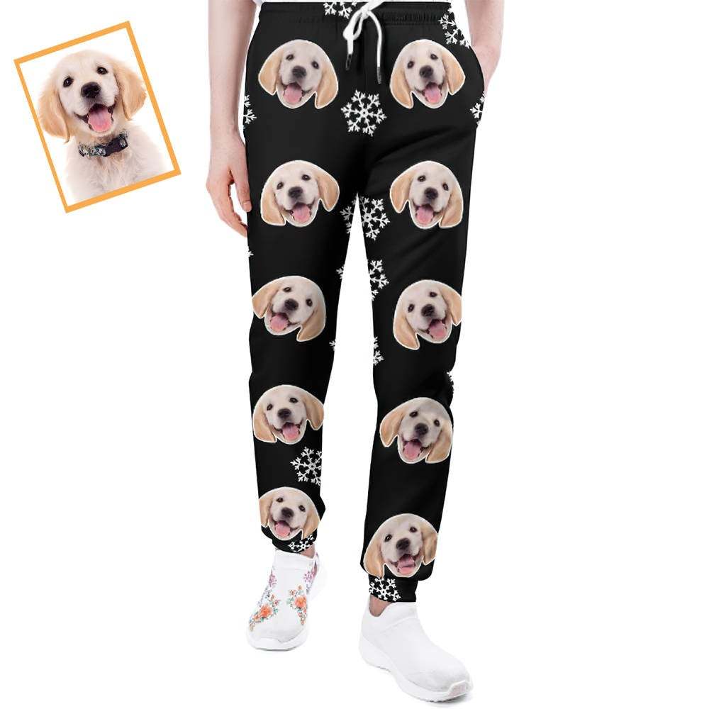 Custom Dog Face Christmas Sweatpants Unisex Joggers - MyFaceBoxerUK