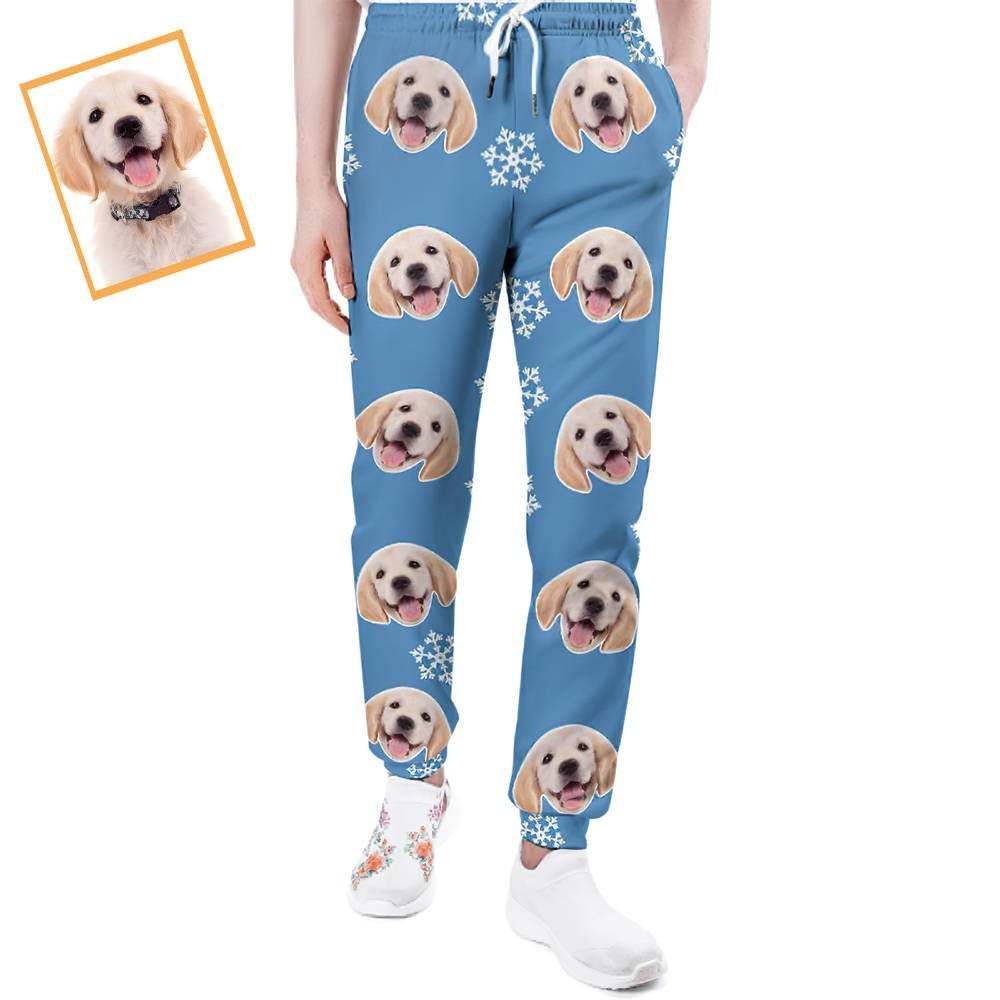 Custom Dog Face Christmas Sweatpants Unisex Joggers - MyFaceBoxerUK