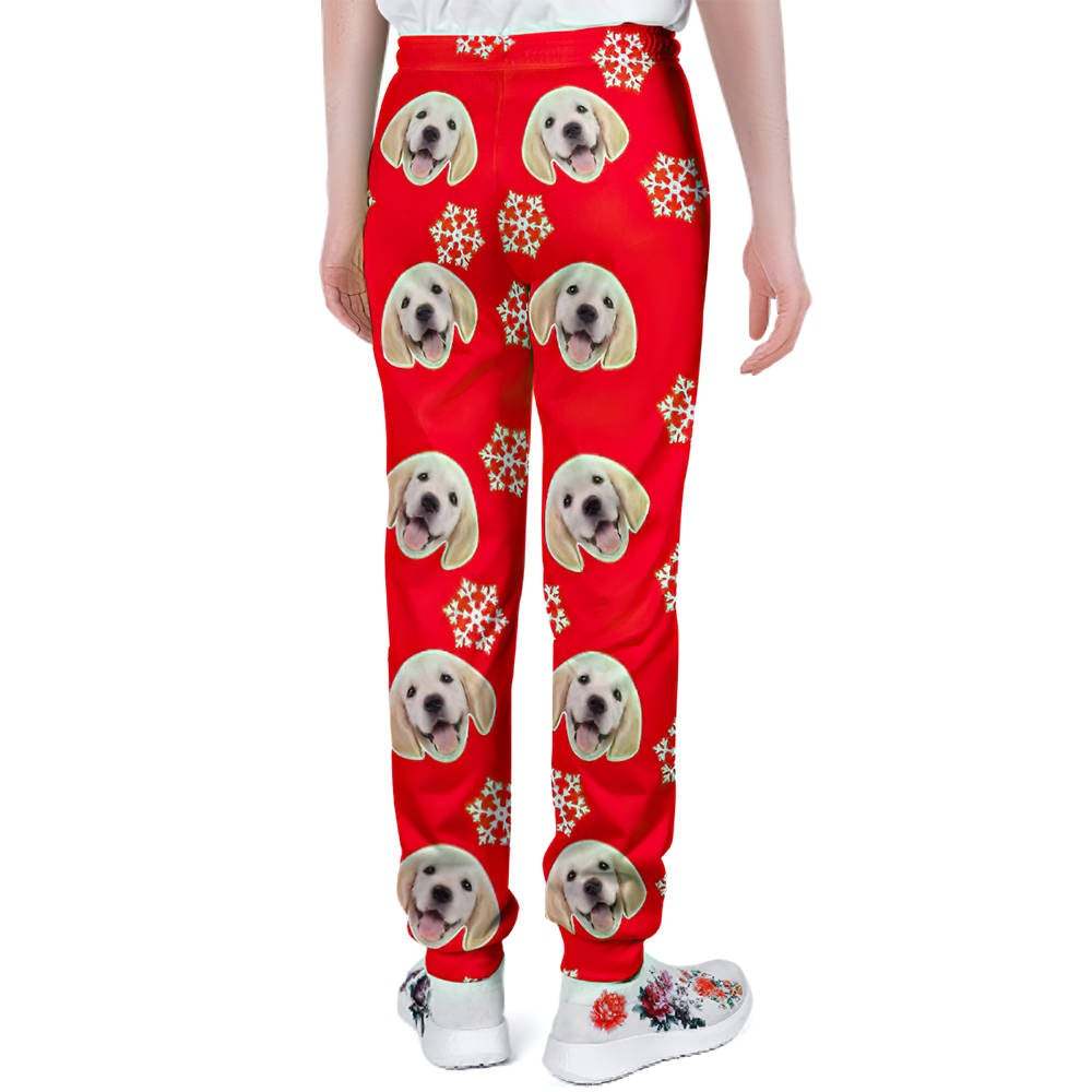 Custom Dog Face Christmas Sweatpants Unisex Joggers - MyFaceBoxerUK