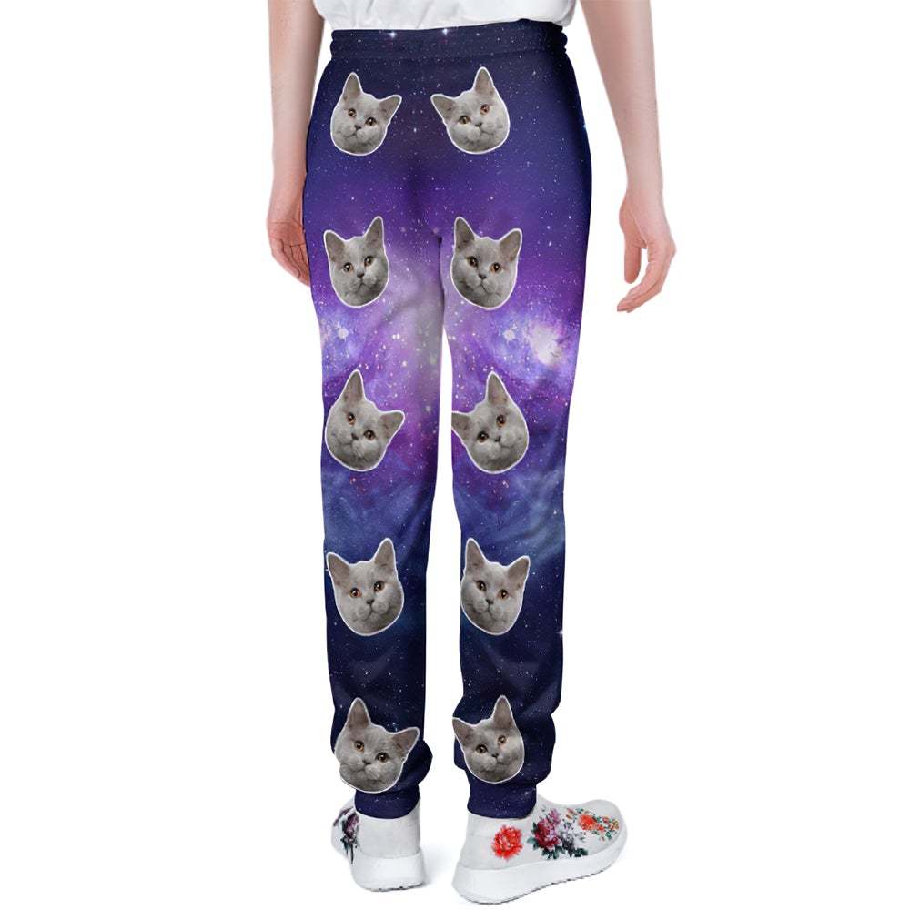 Custom Cat Face Sweatpants Unisex Joggers Universe Style - MyFaceBoxerUK