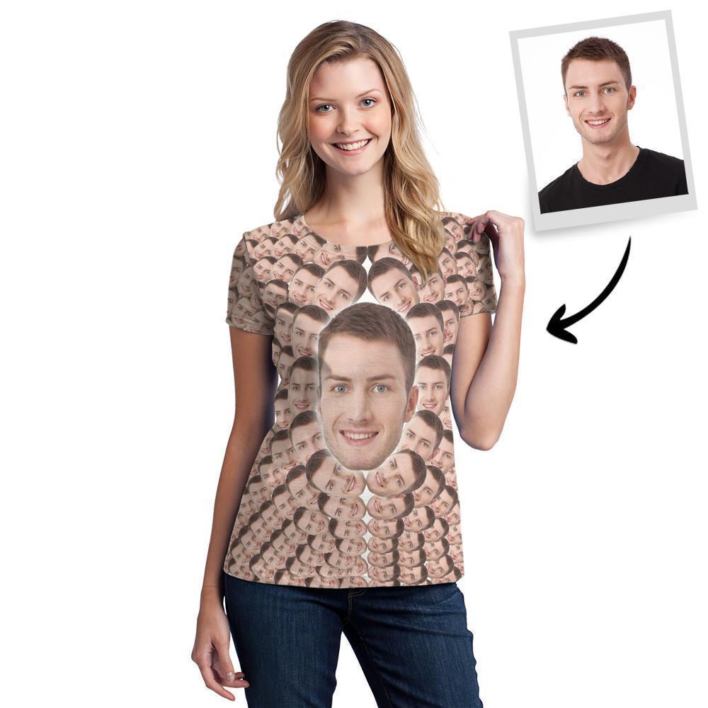 Custom Faces Mash Funny All Over Print T-shirt - MyFaceBoxerUK