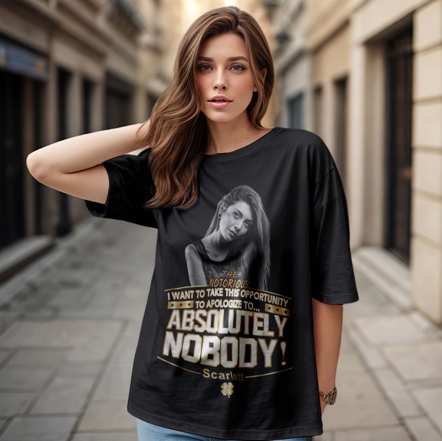 Custom Photo Vintage T-shirt Personalized Fashion Portrait Rap Tee with Name - MyFaceBoxerUK