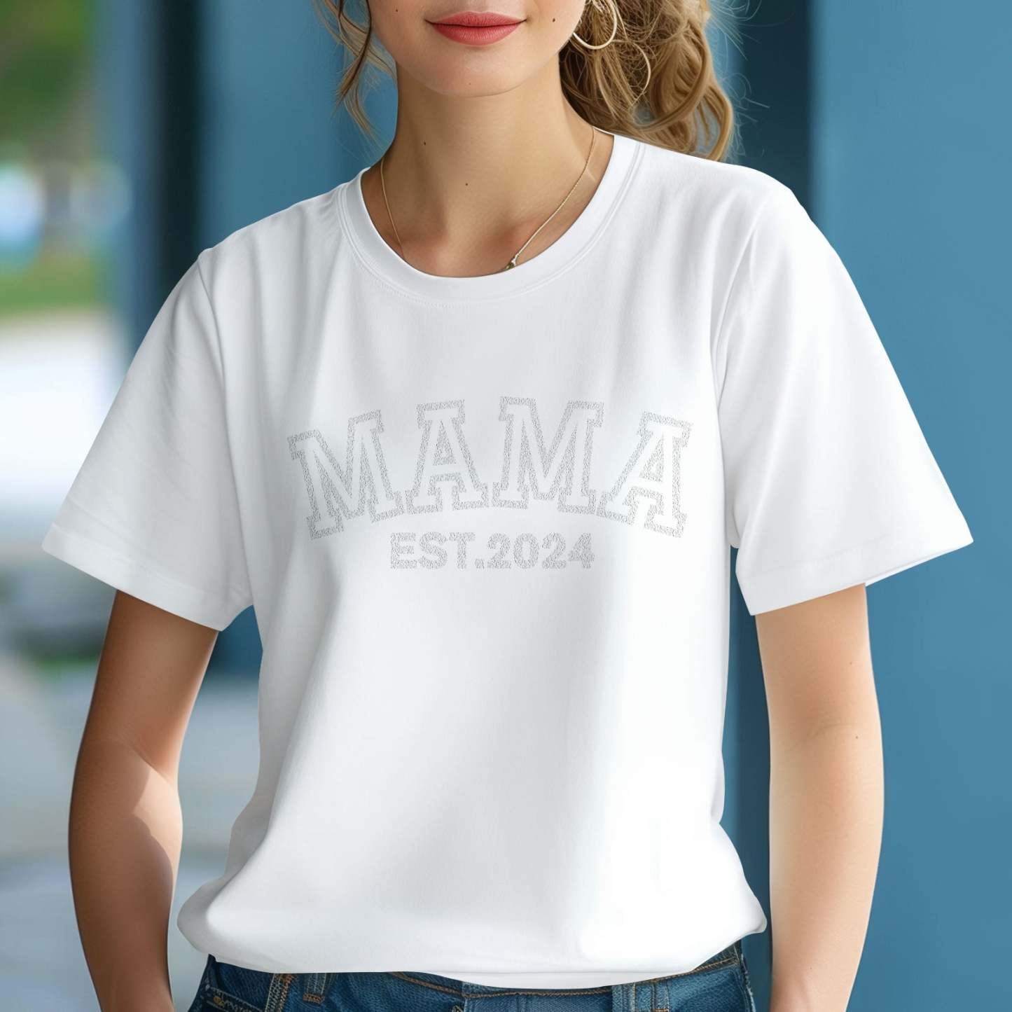 Custom Mama T-shirt EST 2024 T-shirt Mother's Day Gift - MyFaceBoxerUK