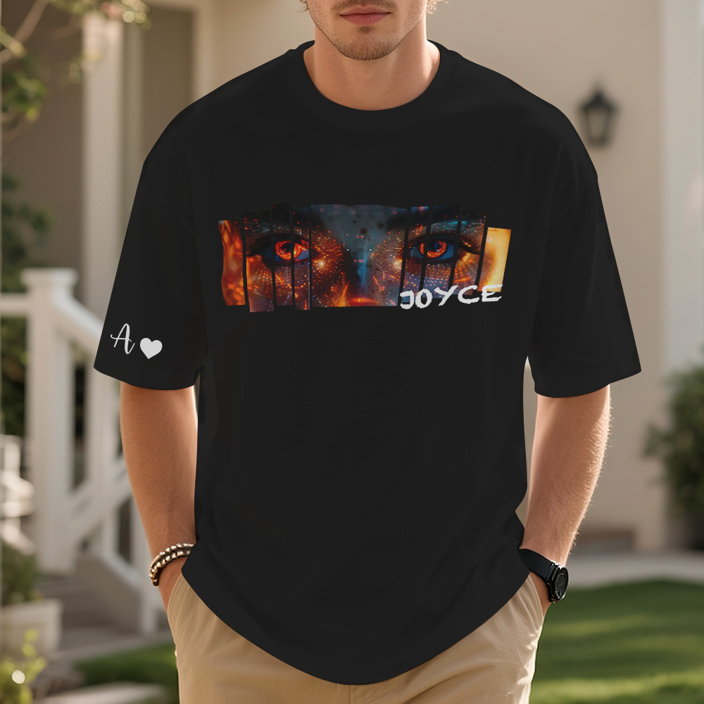 Custom Eyes Shirt Girlfriend Eyes Tee Personalized Photo and Name