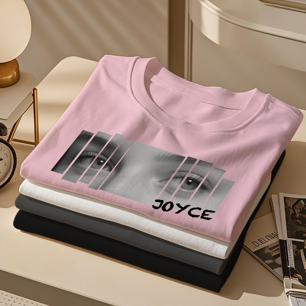 Custom Eyes Shirt Girlfriend Eyes Tee Personalized Photo and Name