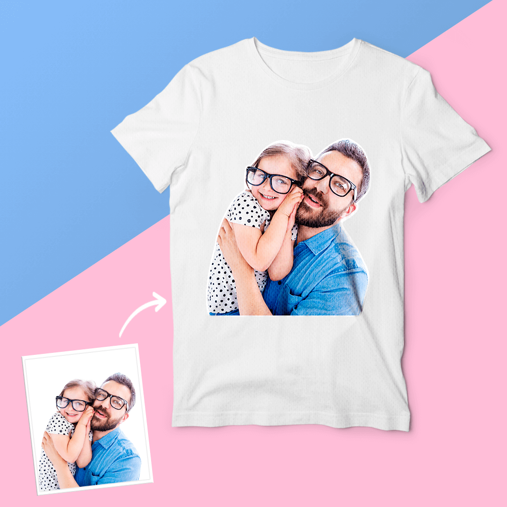 Gifts for Father Custom Photo T-shirt