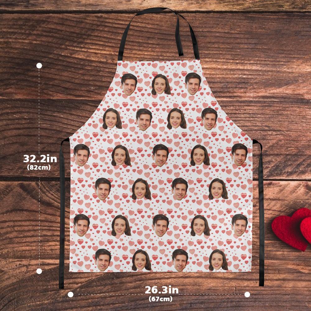 Custom Face Apron Photo Apron - Heart I Love Mom - MyFaceBoxerUK