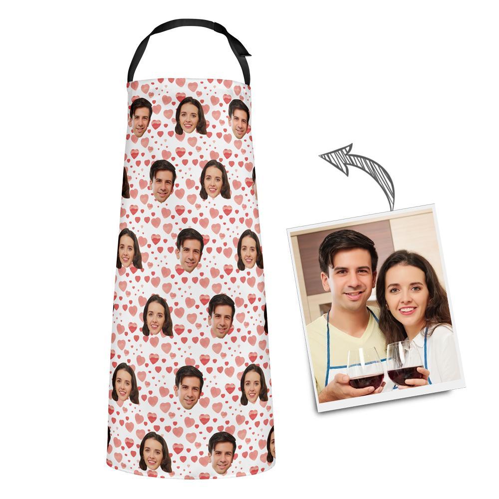 Custom Face Apron Photo Apron - Heart I Love Mom - MyFaceBoxerUK