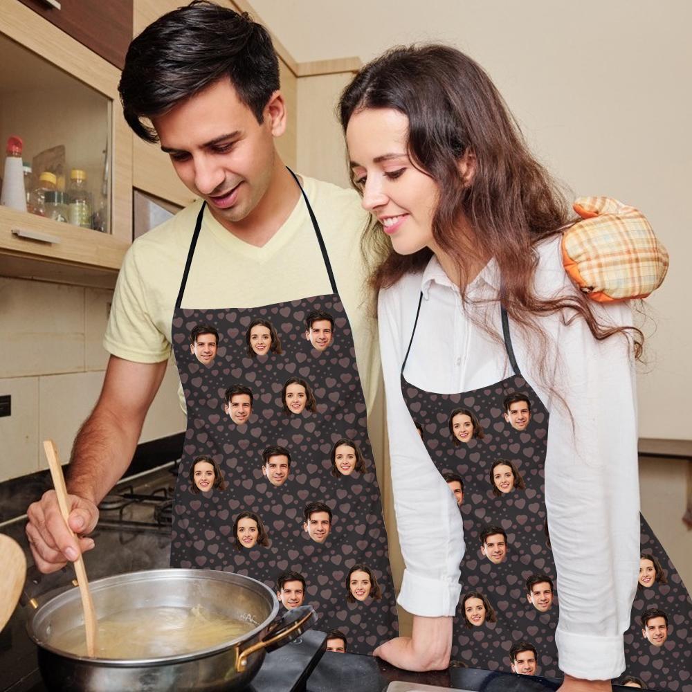 Custom Face Apron Photo Apron - Heart I Love Mom - MyFaceBoxerUK