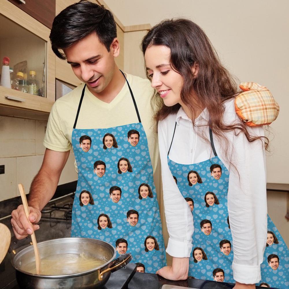 Custom Face Apron Photo Apron - Heart I Love Mom - MyFaceBoxerUK
