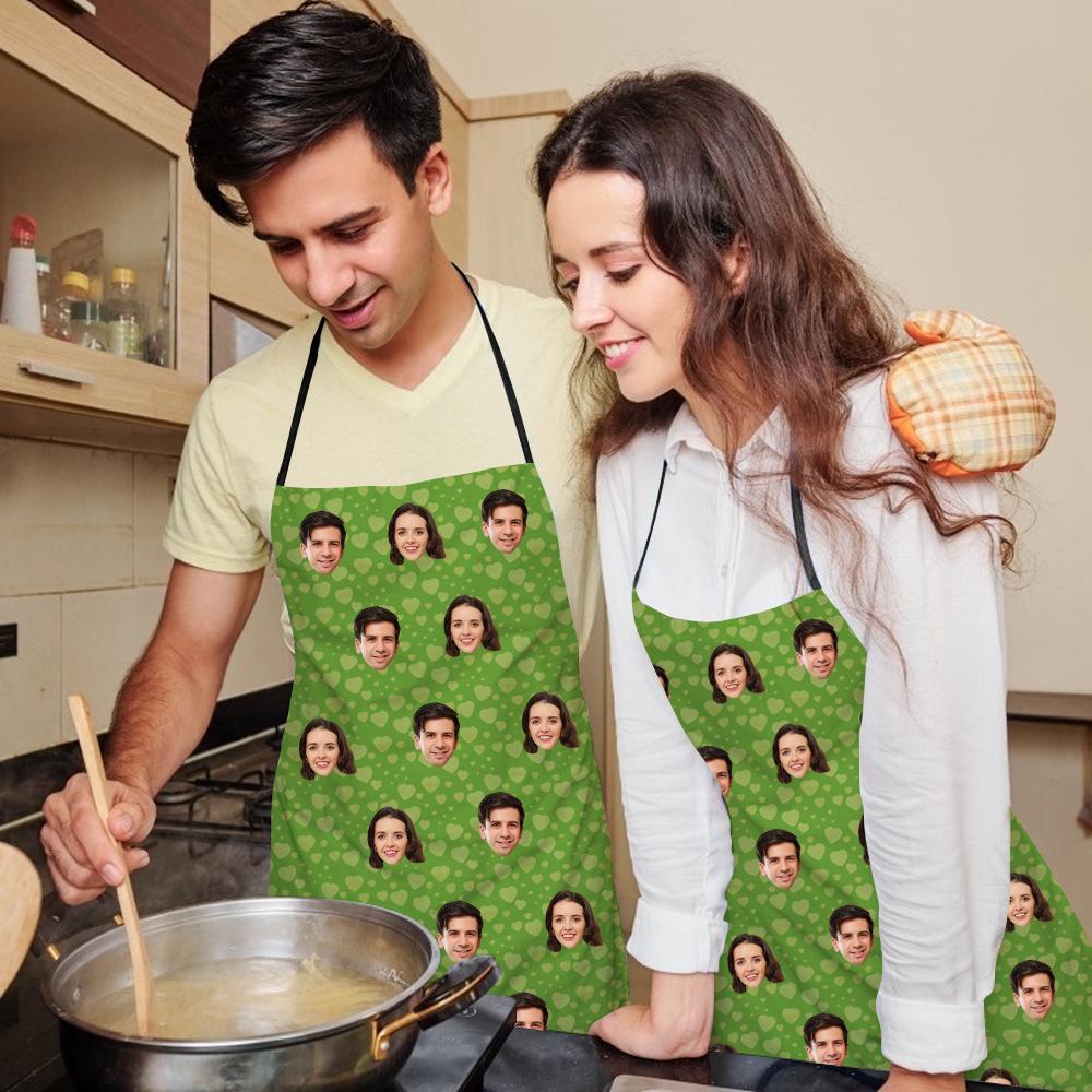 Custom Face Apron Photo Apron - Heart I Love Mom - MyFaceBoxerUK