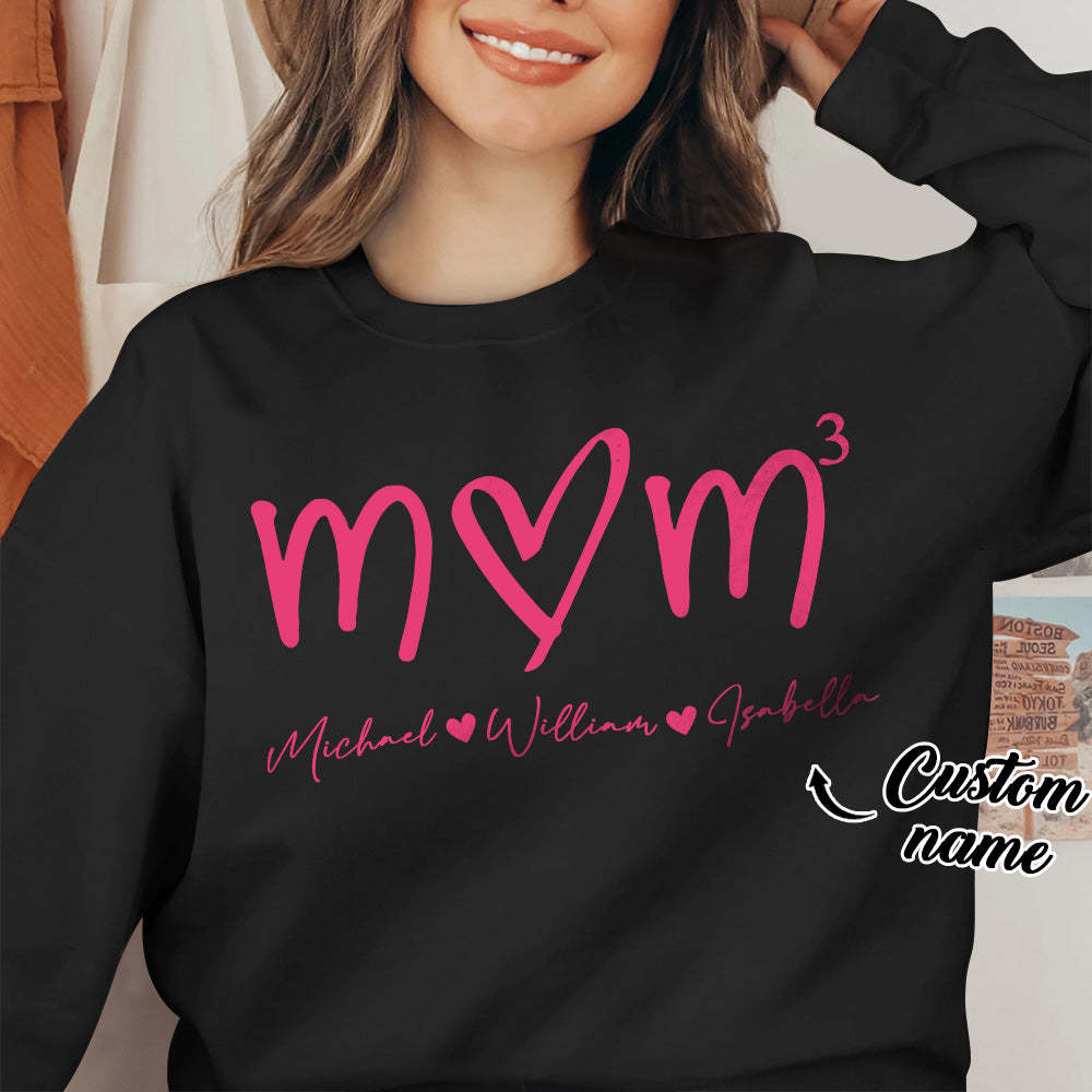 Custom Mama Sweatshirt with Kids Name Personalized Name Sweatshirt Mother's Day Gift - MyFaceBoxerUK