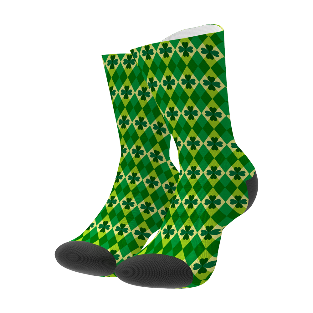 St. Patrick's Day Shamrock Socks	 - MyFaceBoxerUK