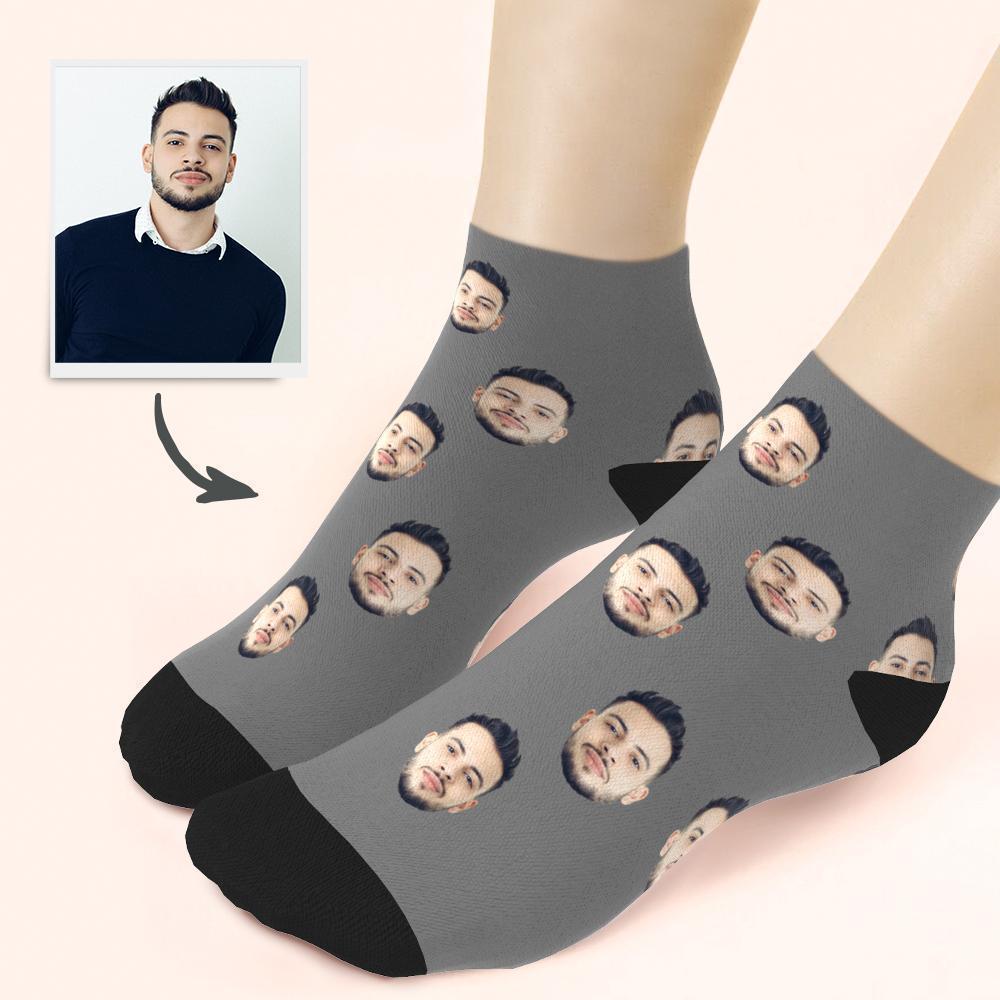 Custom Face On Quarter Length Socks - MyFaceBoxerUK