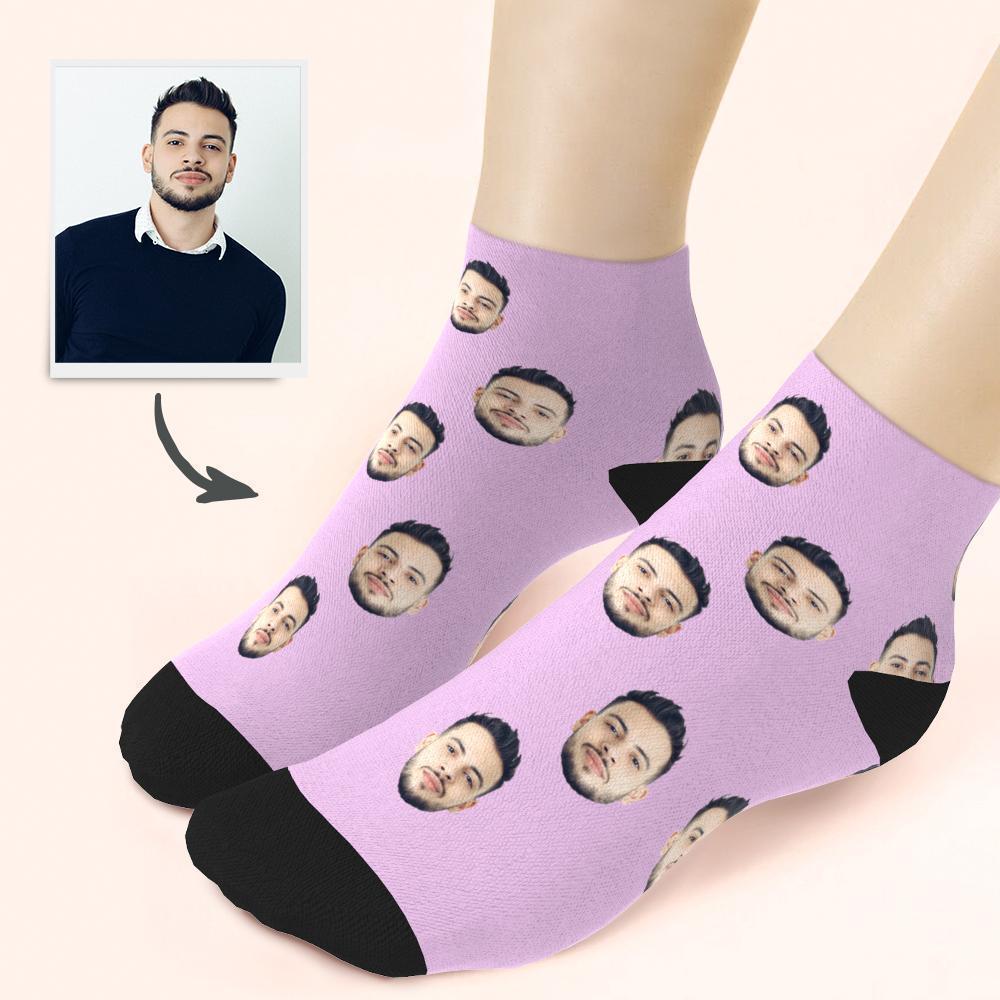 Custom Face On Quarter Length Socks - MyFaceBoxerUK