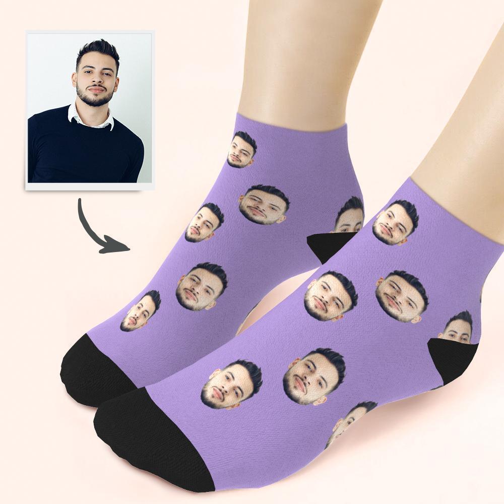Custom Face On Quarter Length Socks - MyFaceBoxerUK
