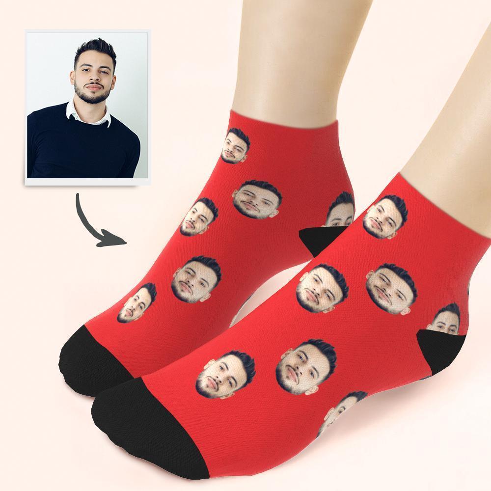 Custom Face On Quarter Length Socks - MyFaceBoxerUK