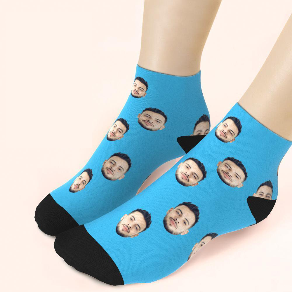 Custom Face On Quarter Length Socks - MyFaceBoxerUK