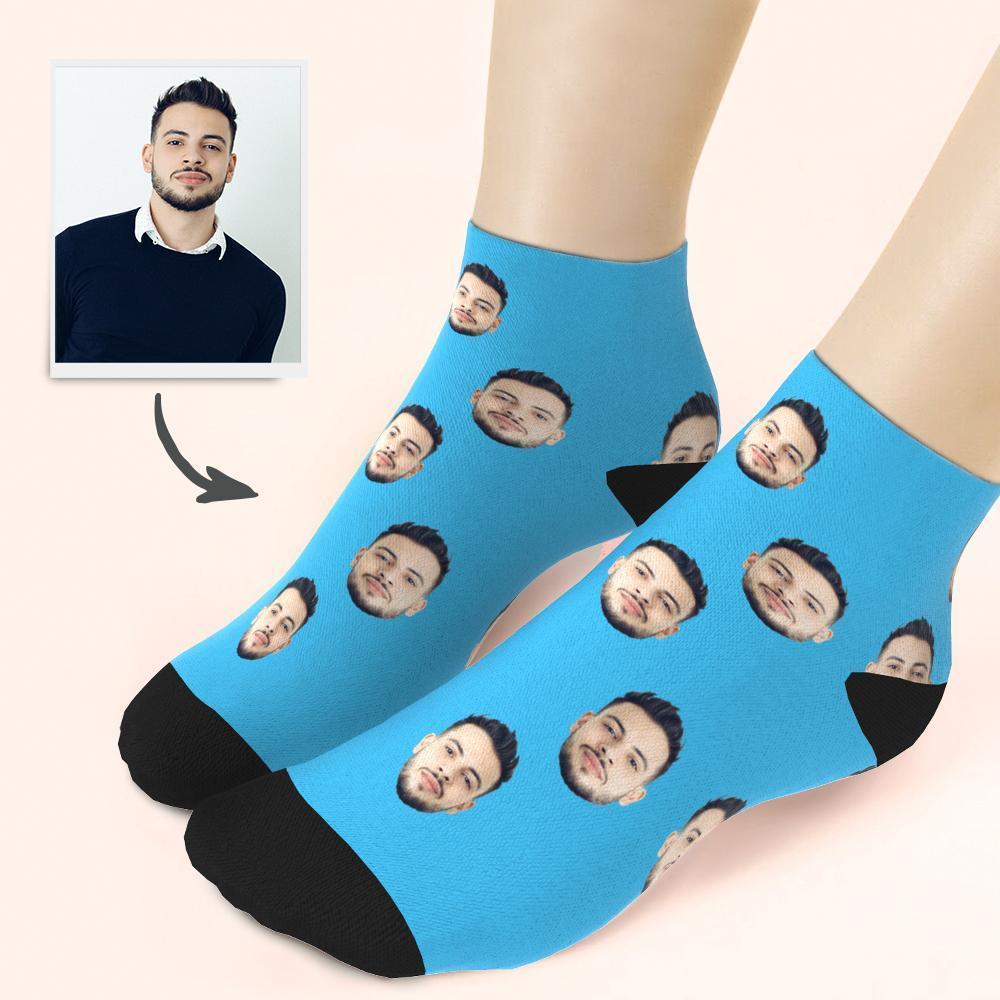 Custom Face On Quarter Length Socks - MyFaceBoxerUK