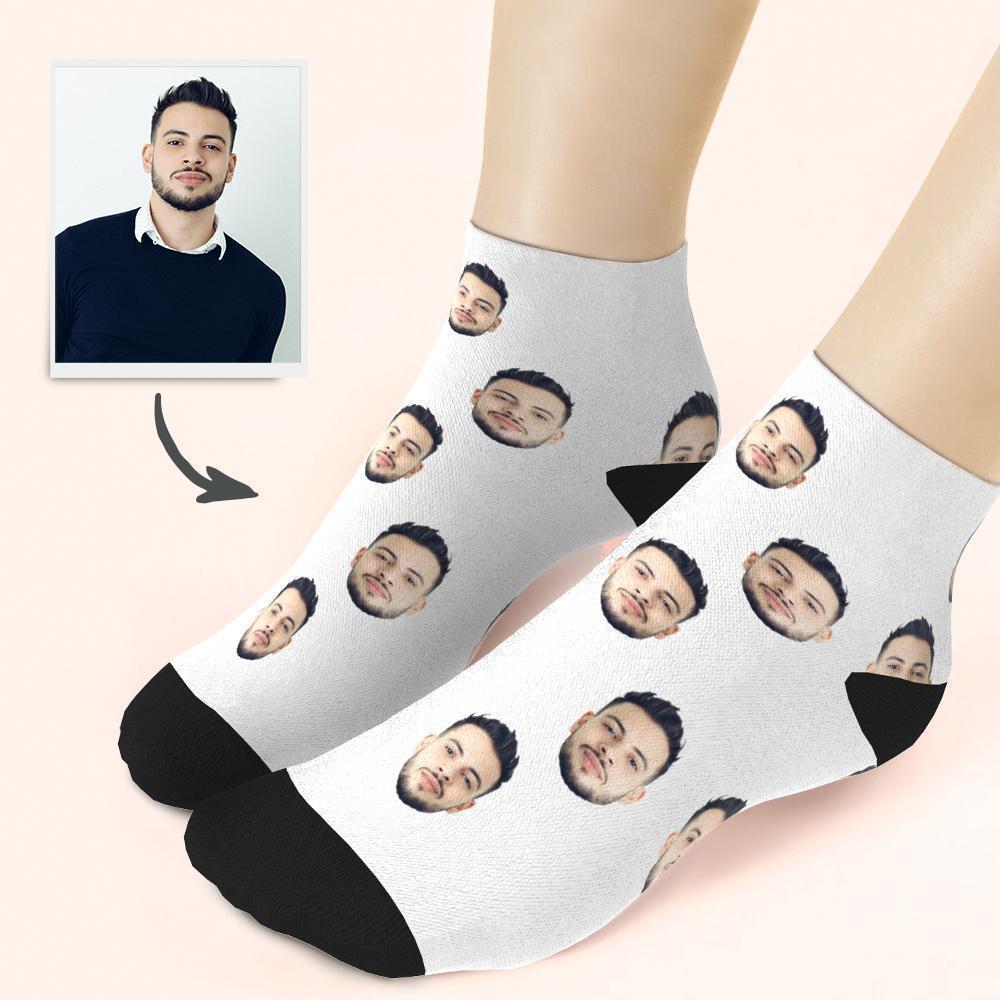 Custom Face On Quarter Length Socks - MyFaceBoxerUK