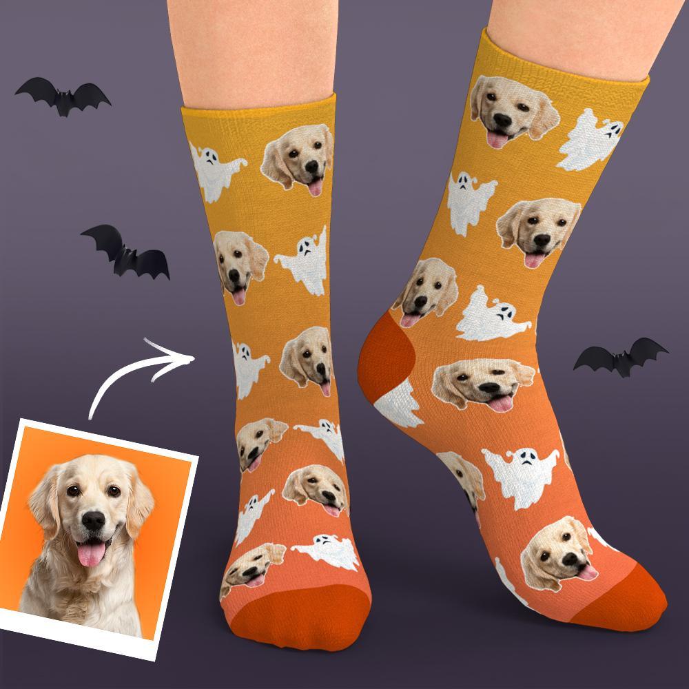 Photo Socks with Your Funny Face Custom Face Halloween Gifts for Friends - MyFaceBoxerUK