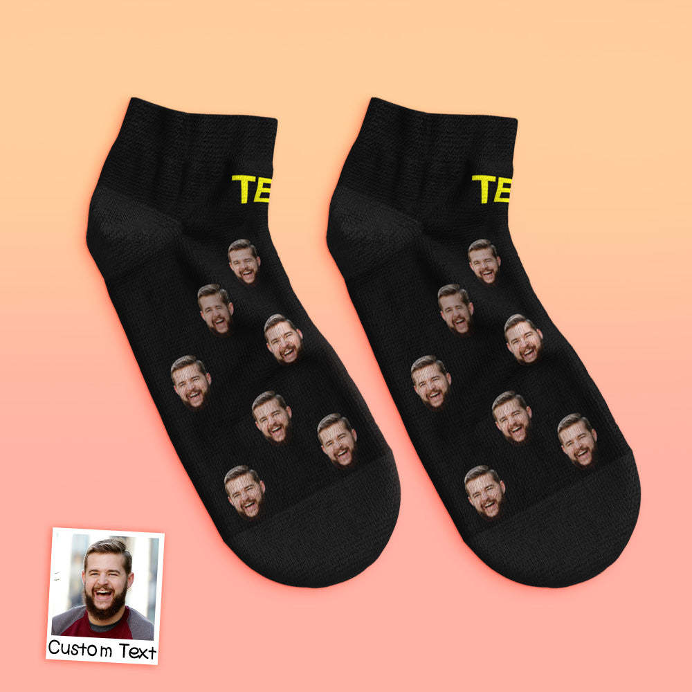 Custom Face Socks Low Cut Ankle Socks Summer Socks - MyFaceBoxerUK