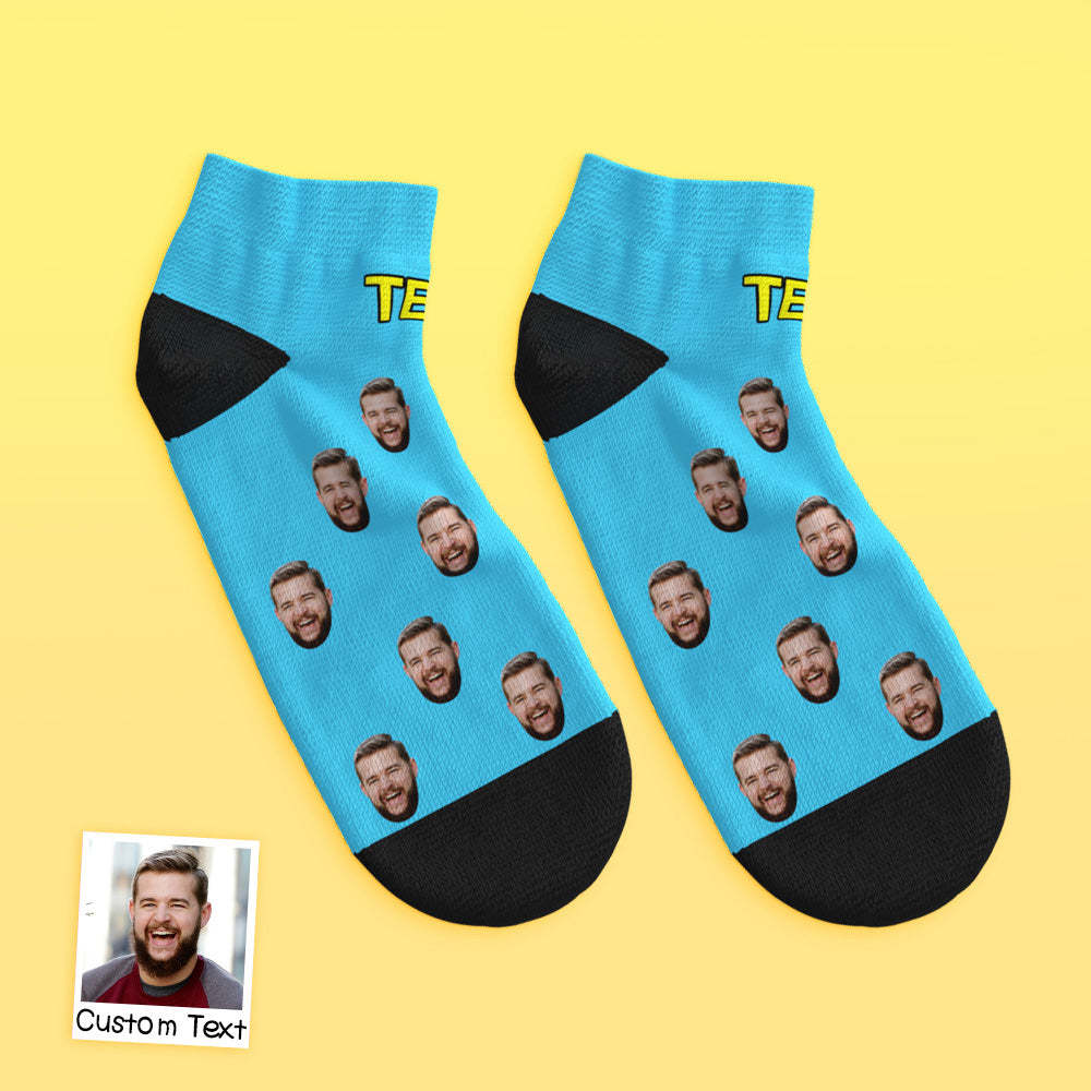 Custom Face Socks Low Cut Ankle Socks Summer Socks - MyFaceBoxerUK