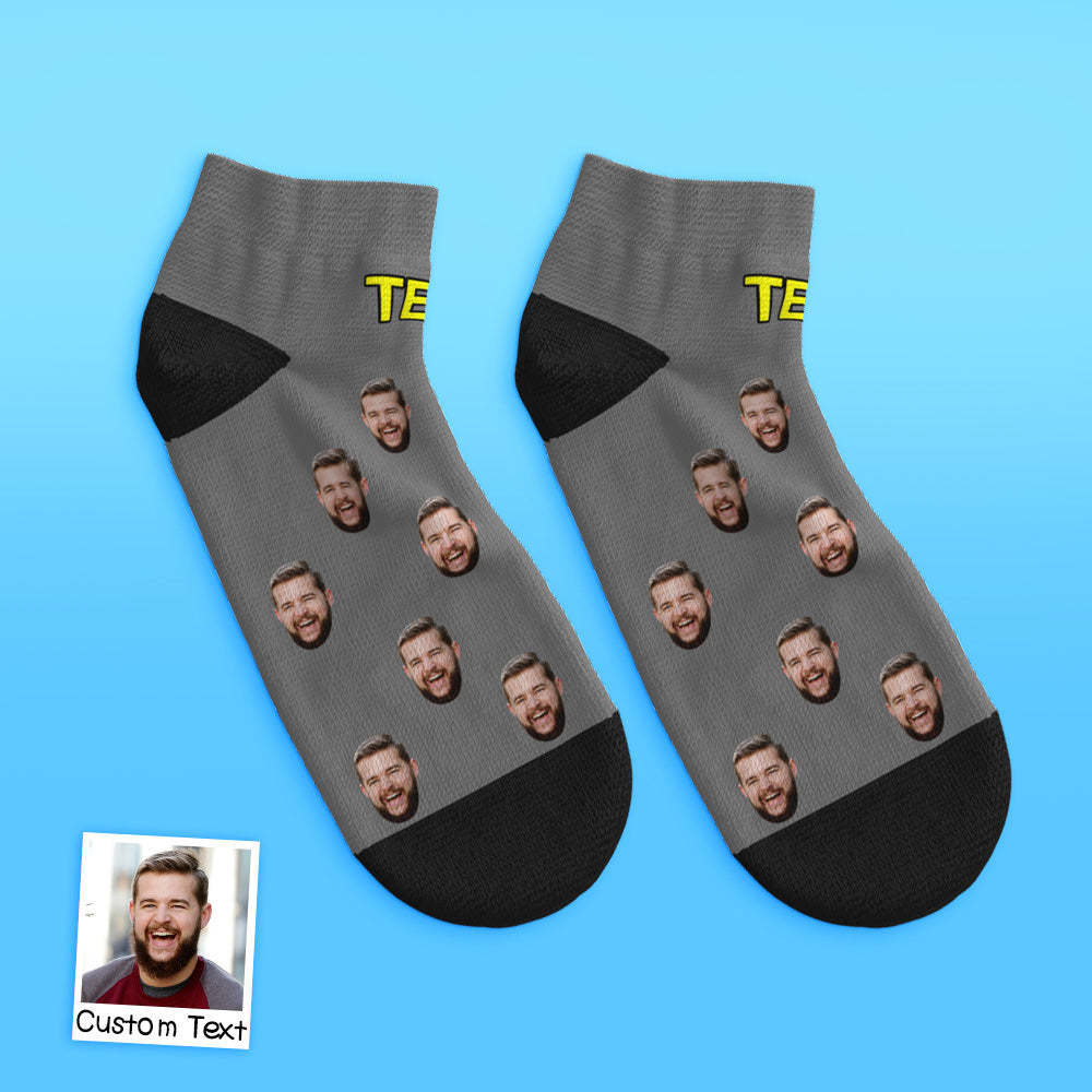 Custom Face Socks Low Cut Ankle Socks Summer Socks - MyFaceBoxerUK