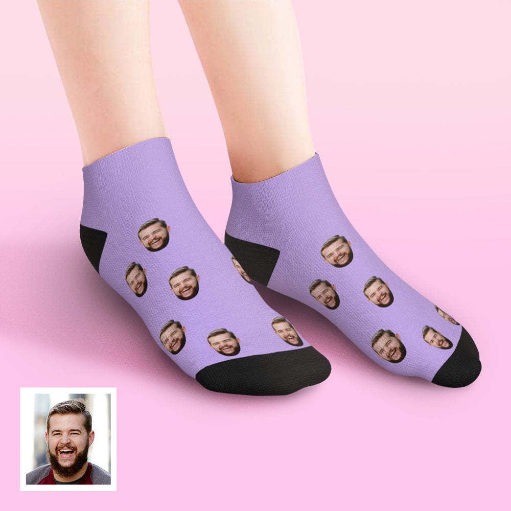 Custom Face Socks Low Cut Ankle Socks Summer Socks - MyFaceBoxerUK
