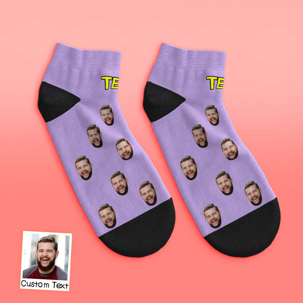 Custom Face Socks Low Cut Ankle Socks Summer Socks - MyFaceBoxerUK