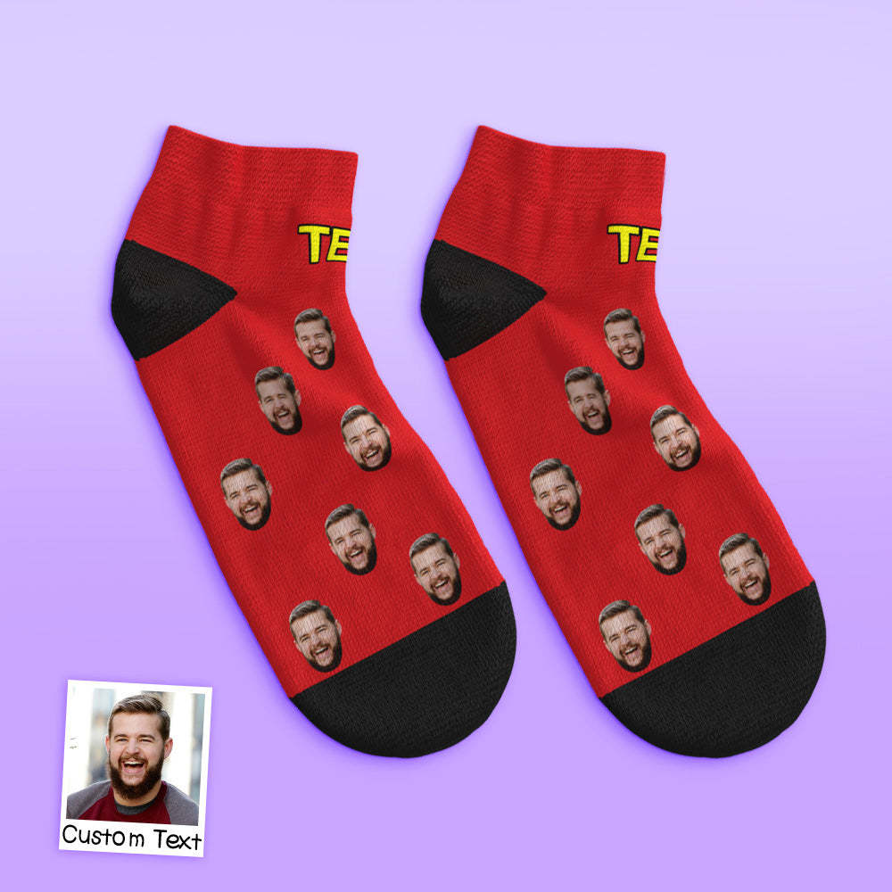Custom Face Socks Low Cut Ankle Socks Summer Socks - MyFaceBoxerUK