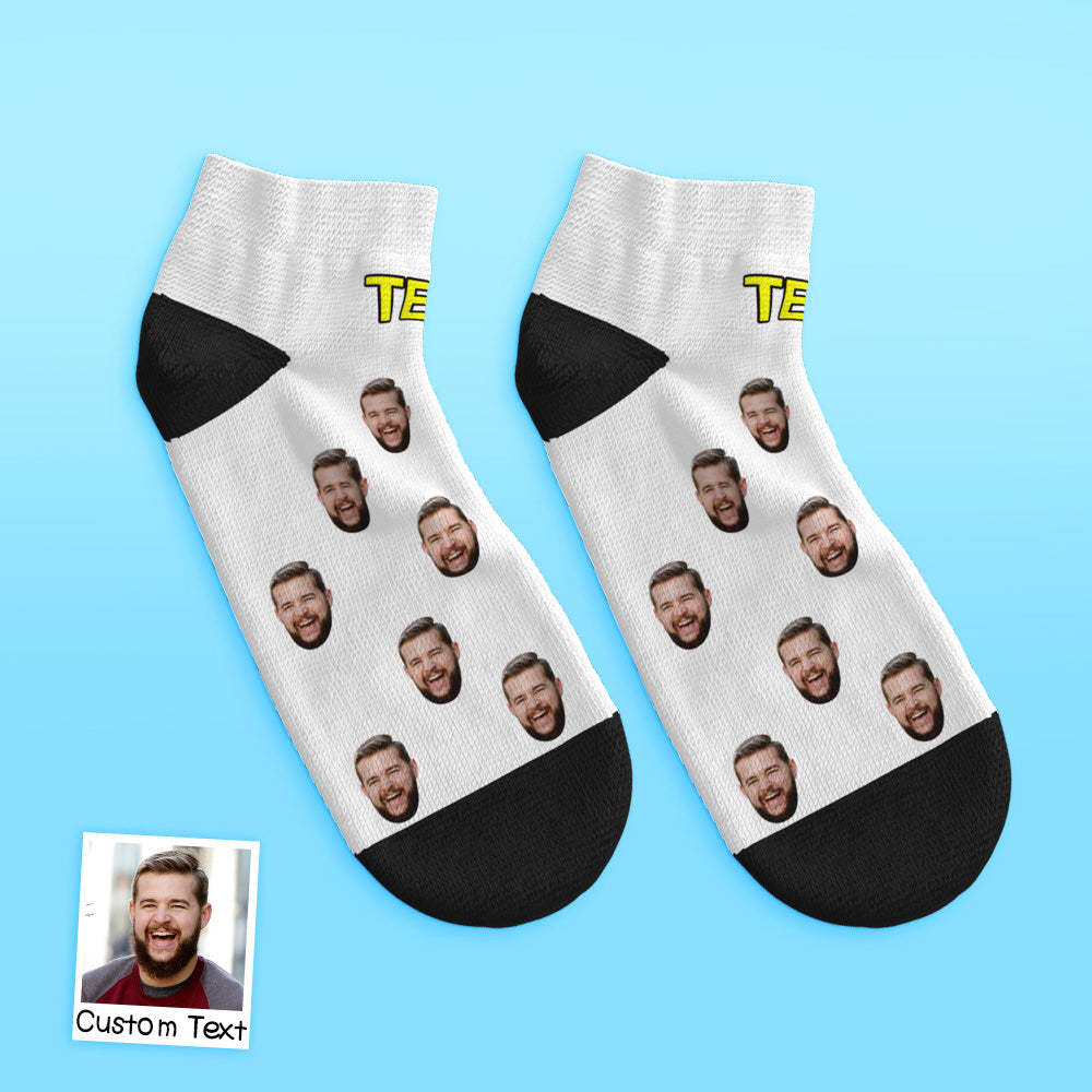Custom Face Socks Low Cut Ankle Socks Summer Socks - MyFaceBoxerUK