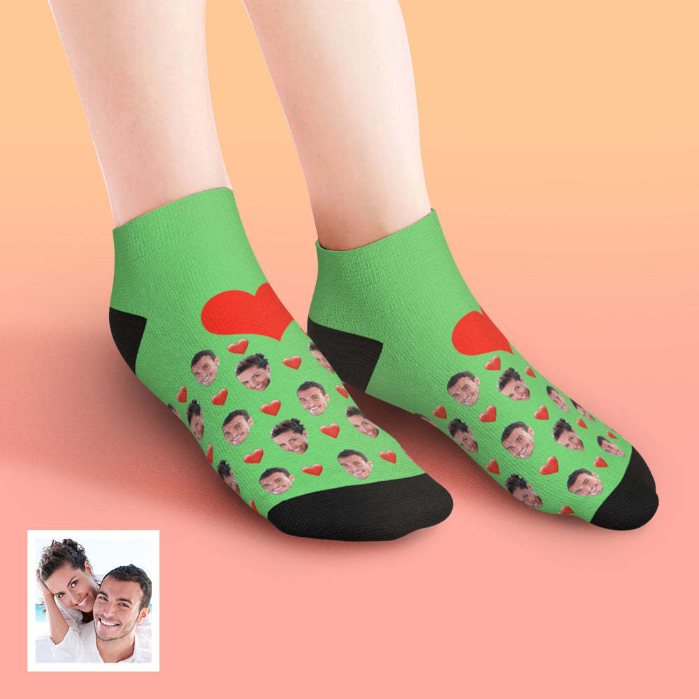 Custom Low cut Ankle Socks Heart - MyFaceBoxerUK