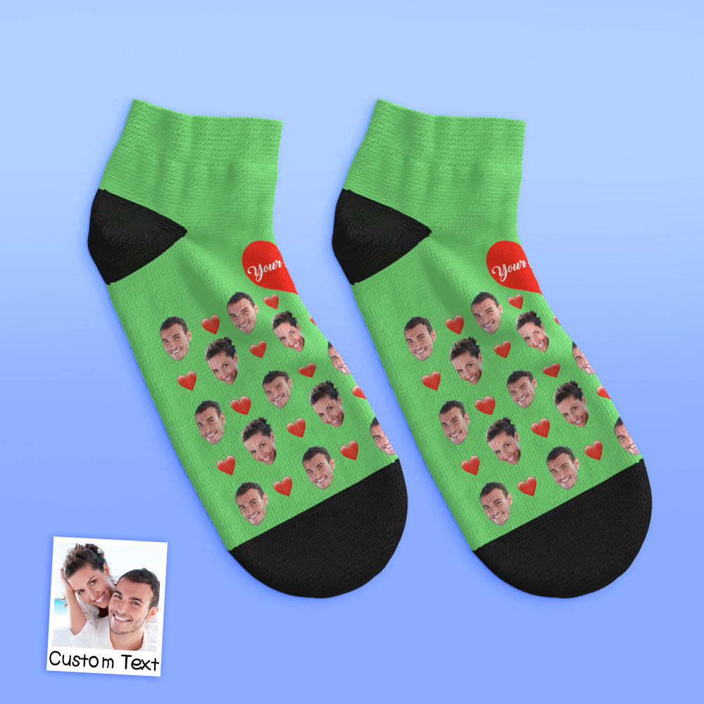 Custom Low cut Ankle Socks Heart - MyFaceBoxerUK