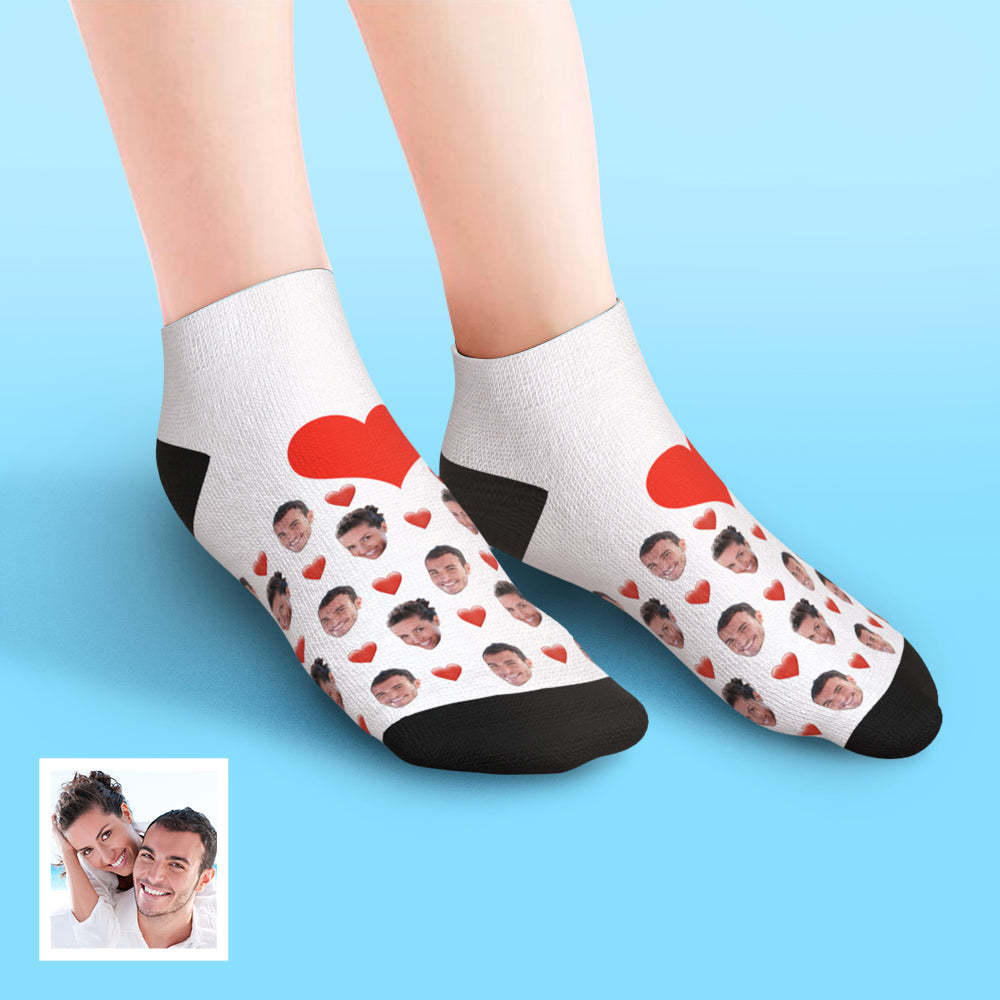 Custom Low cut Ankle Socks Heart - MyFaceBoxerUK