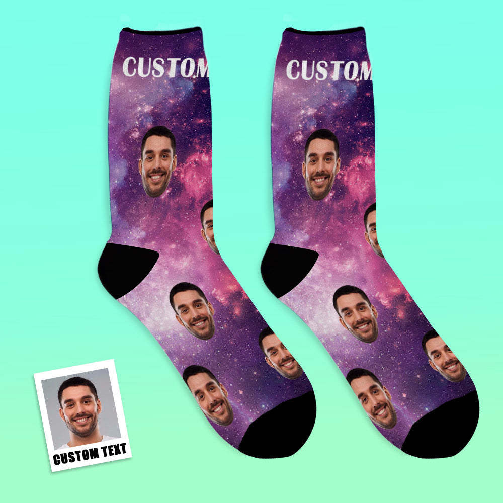 Customized Galaxy Socks - MyFaceBoxerUK
