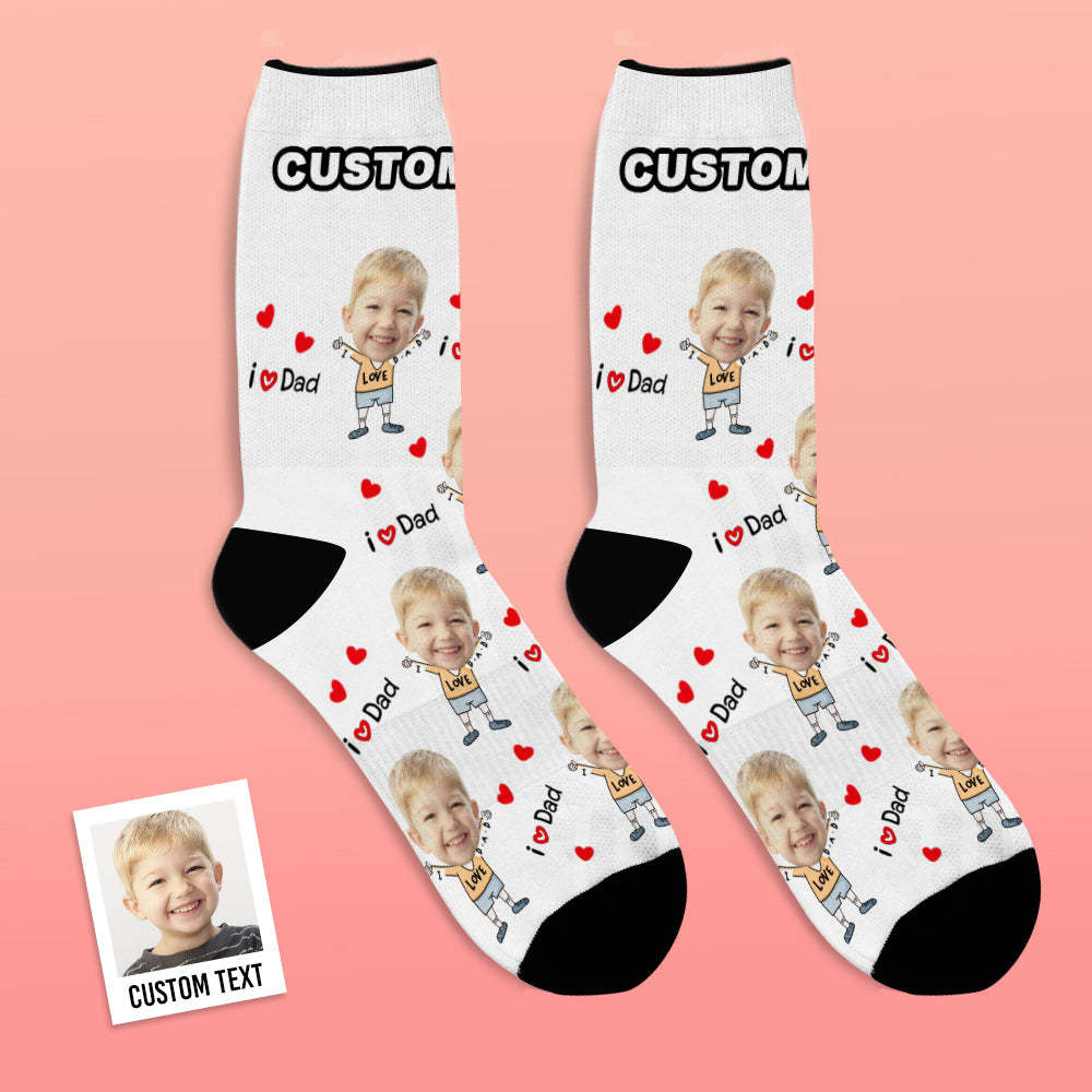 Custom Face Socks to The Dearest Dad Best Gifts - MyFaceBoxerUK