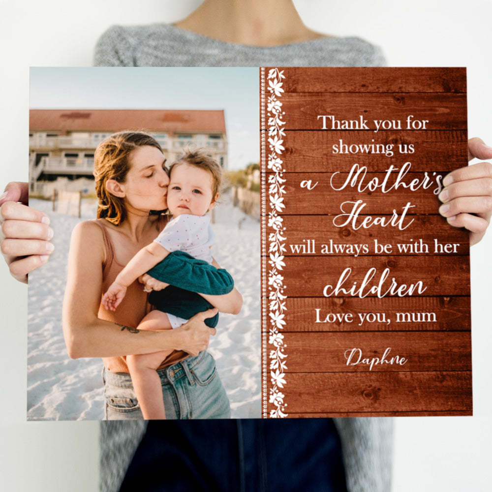 Custom Photo Wall Decor Painting Canvas Thank You Mum Canvas Mother's Day Gifts - MyFaceBoxerUK