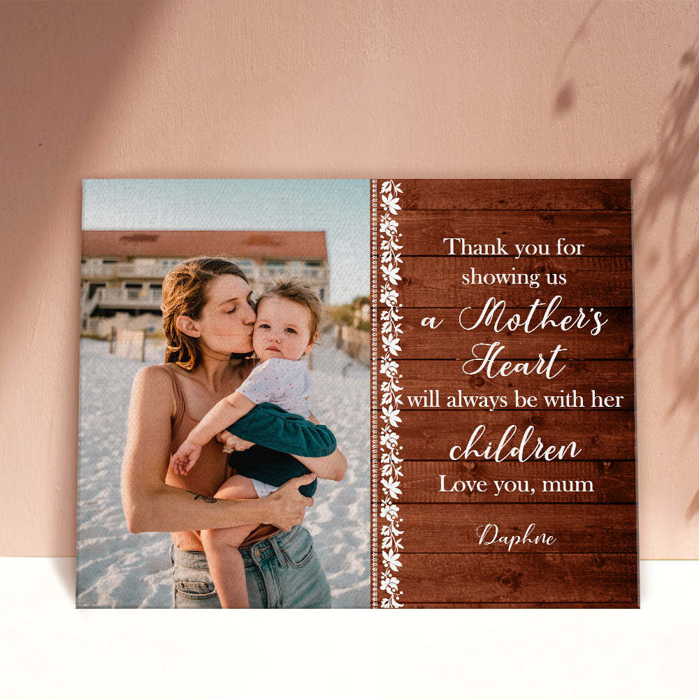 Custom Photo Wall Decor Painting Canvas Thank You Mum Canvas Mother's Day Gifts - MyFaceBoxerUK