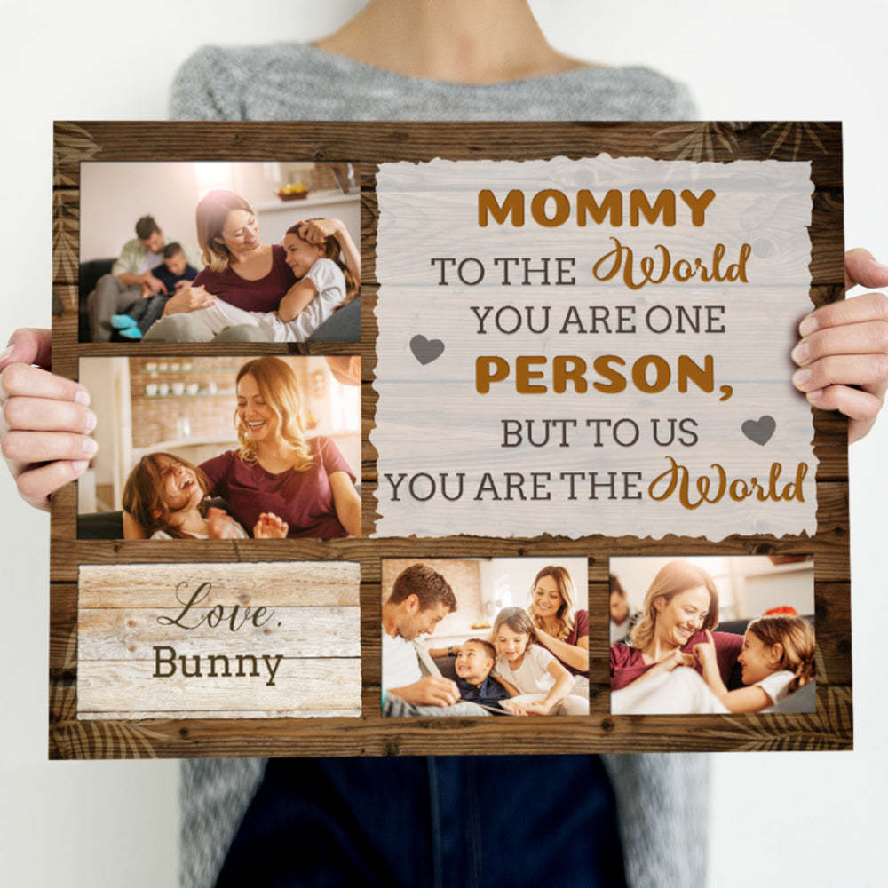 Custom Photo Wall Decor Painting Canvas Art Gift Idea Personalised Photo Gift For Mum Canvas - MyFaceBoxerUK